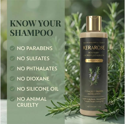 Kerarose Rosemary Shampoo For Hair Growth (Buy 1 Get 1 Free)
